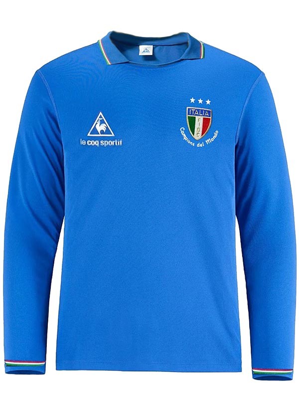 Italy maillot rétro à manches longues pour la maison uniforme de football vintage pour hommes premier kit de football chemise de sport 1982-2011